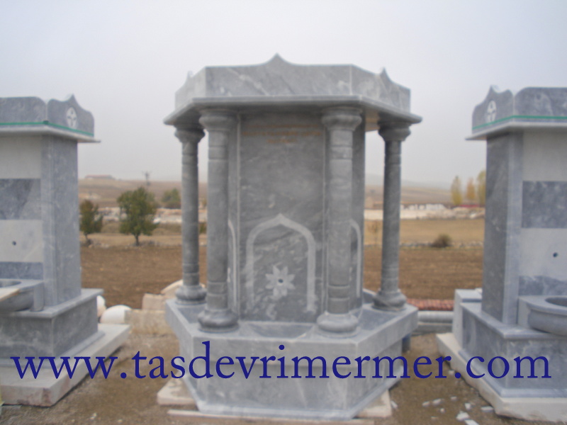 Afyon Gri 6 Gen İşlemesiz Meydan Çeşmesi Sivas